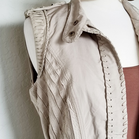 Elie Tahari Khaki Tan Taupe Utility Vest XS - Picture 3 of 5